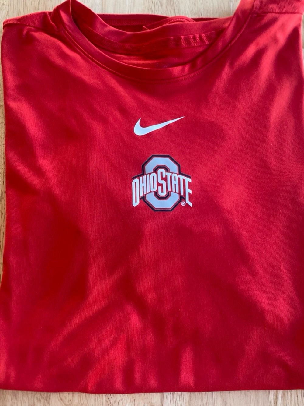 Nike Red Ohio State Logo Short Sleeve Tee
